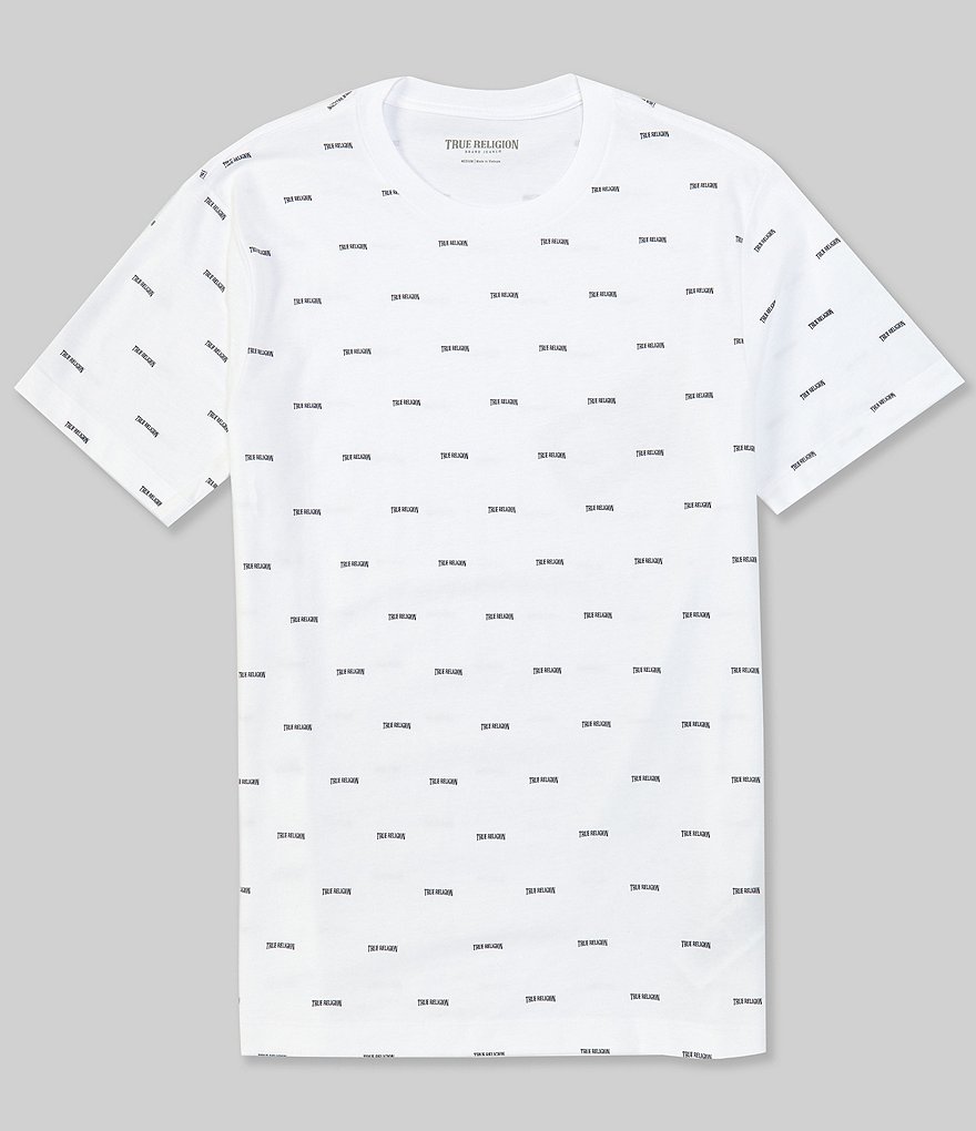 True Religion Allover Arch TR Logo Short-Sleeve T-Shirt