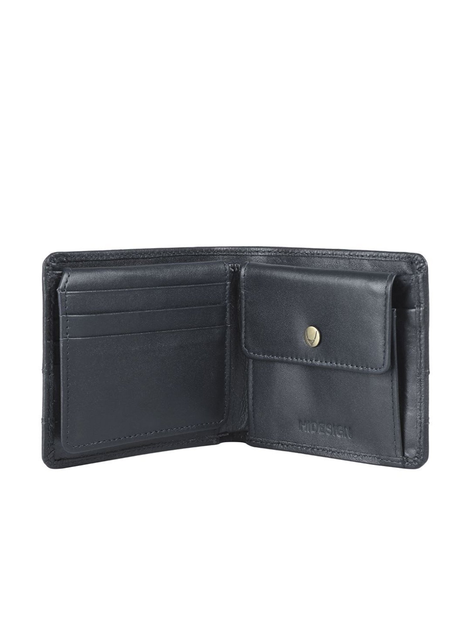 Hidesign 286-010F RF Navy Casual Leather Rfid Bi-Fold Wallet for Men