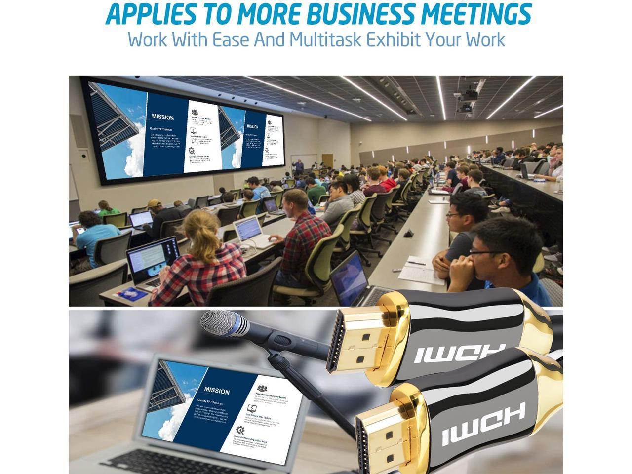 SA Ultra High Speed hdmi cable 6ft 4k HDMI cables support Ethernet ,3D,4K,18gbps and Audio Return (ARC)CL3 function and with 24k golden plated connector - Full Hd [Latest Version] - OEM