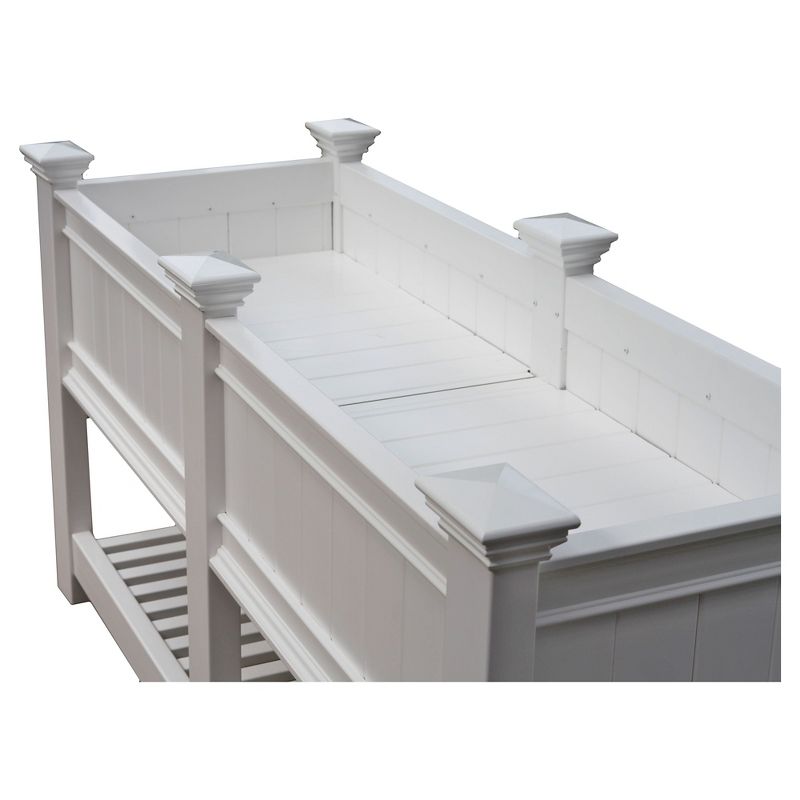 Cambridge Rectangular Planter And Ext Kit - White - Vita