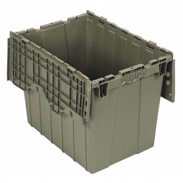 QUANTUM STORAGE SYSTEMS QDC2115-17 Attached Lid Container, 2.31 cu. ft., Gray