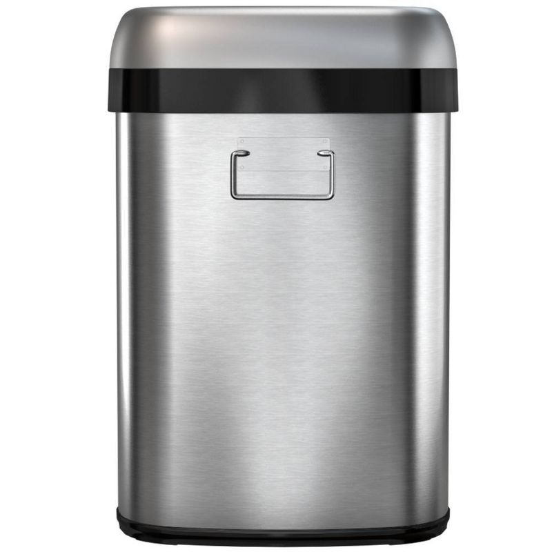 halo quality 13gal Oval Top Stainless Steel Trash Can and Recycle Bin with Dual Deodorizer