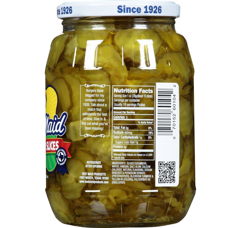 Best Maid Hamburger Slices Dill Pickles - 32 fl oz