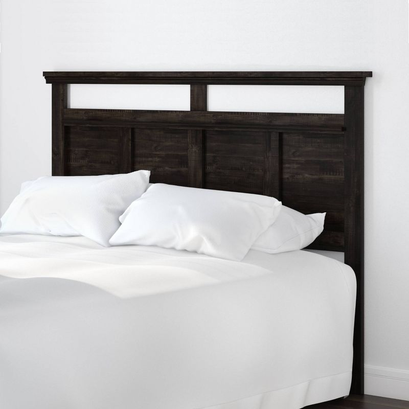 Full/Queen Versa Headboard Rubbed Black - South Shore