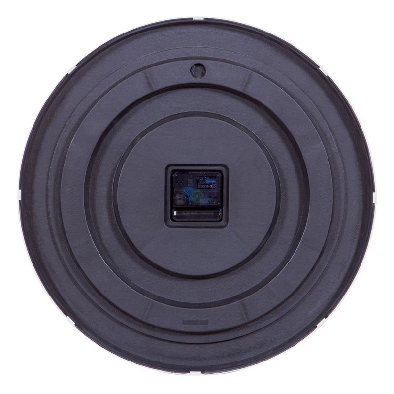 16"x16" Round Essential Wall Clock White/Dark Gray - Patton Wall Decor