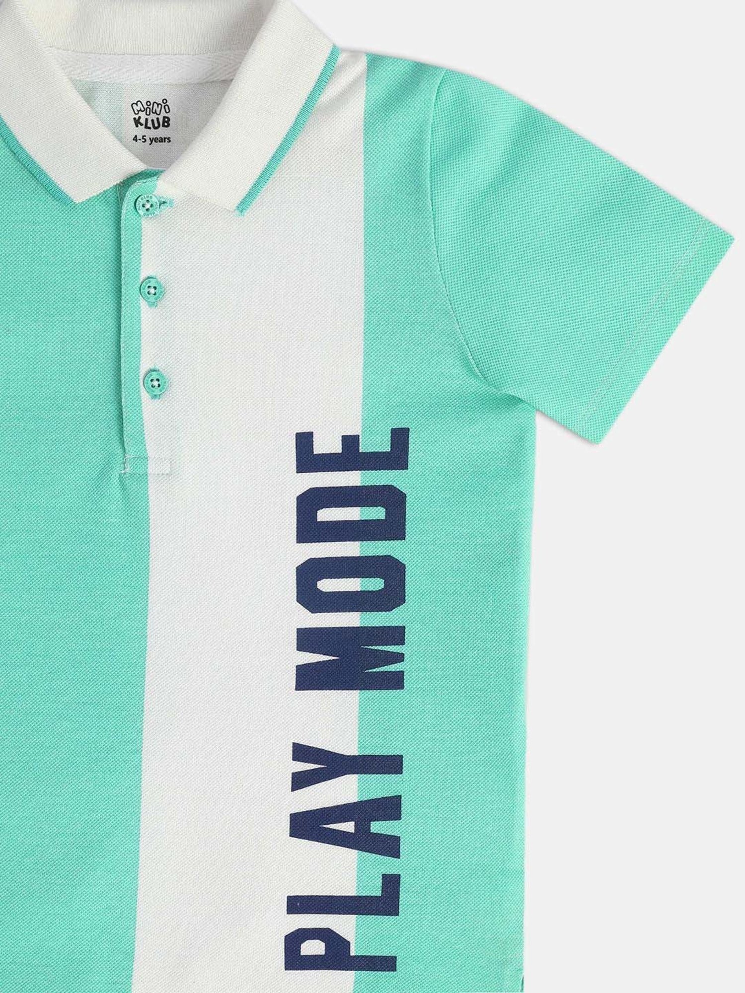MINIKLUB Kids White & Blue Striped Polo T-Shirt