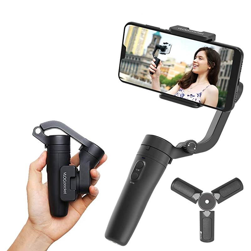 Official VLOG Pocket 3 Axis Smartphone Gimbal Handheld Stabilizer Vlog YouTube TIK Tok Live Video Fits iPhone SE 11 Pro XR X Android Smartphone Samsung Note 9 S10+ Huawei P40 P30 P20 Pro