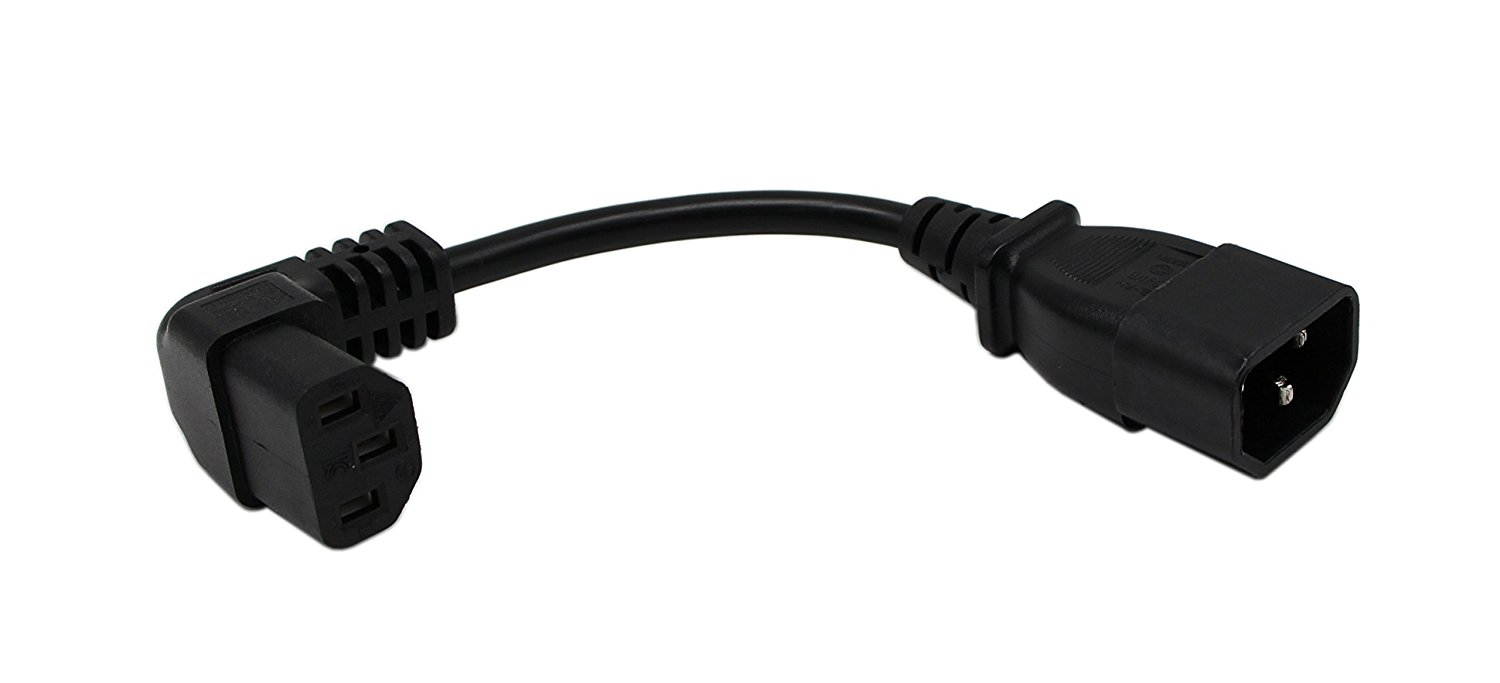 90 Degree PC Power Cord, IEC 320 90 Degree C13  to C14  PDU UPS Power Supply Extension Cord cable,IEC  C14 TO C13 POWER CABLE PDU UPS PLUG/SOCKET UP 90 DEGREE Wall-mounted LCD TV