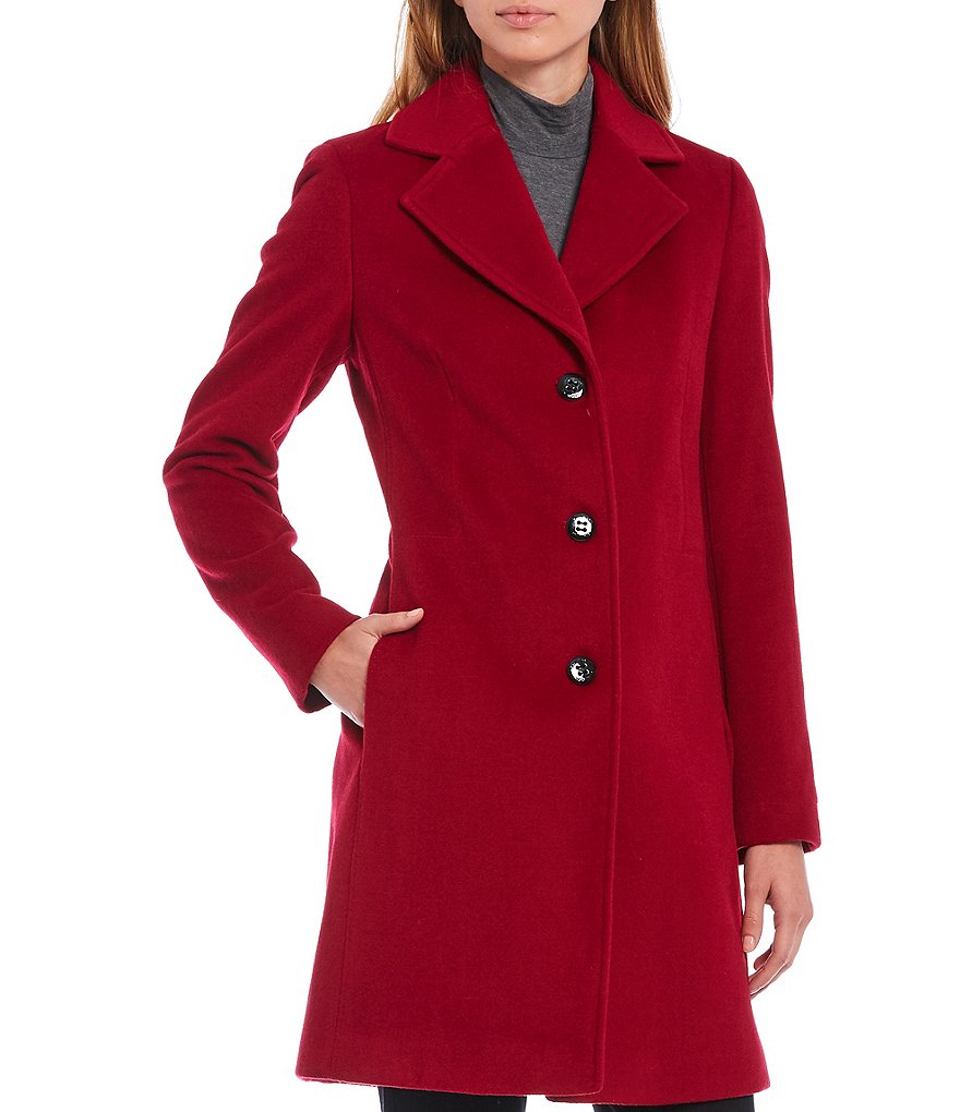 Kenneth Cole New York Short Water-Resistant Stand Collar Hooded Long Sleeve Chevron Puffer Jacket