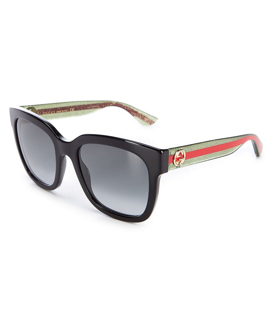 Gucci Women's Black Square 54mm Sunglasses