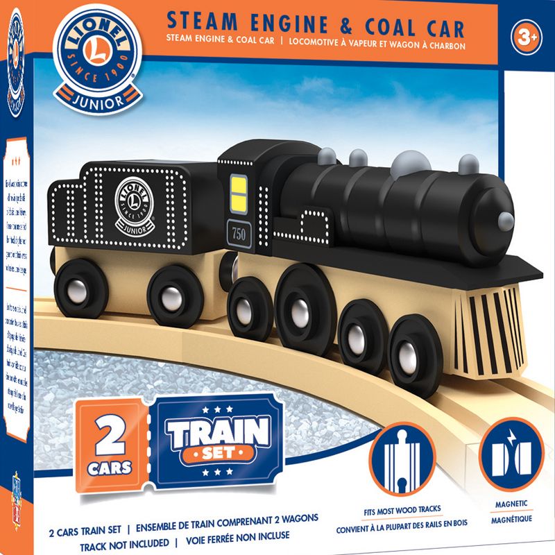 Lionel - Collector's Steam Engine & Coal Car Wood Toy Train Set