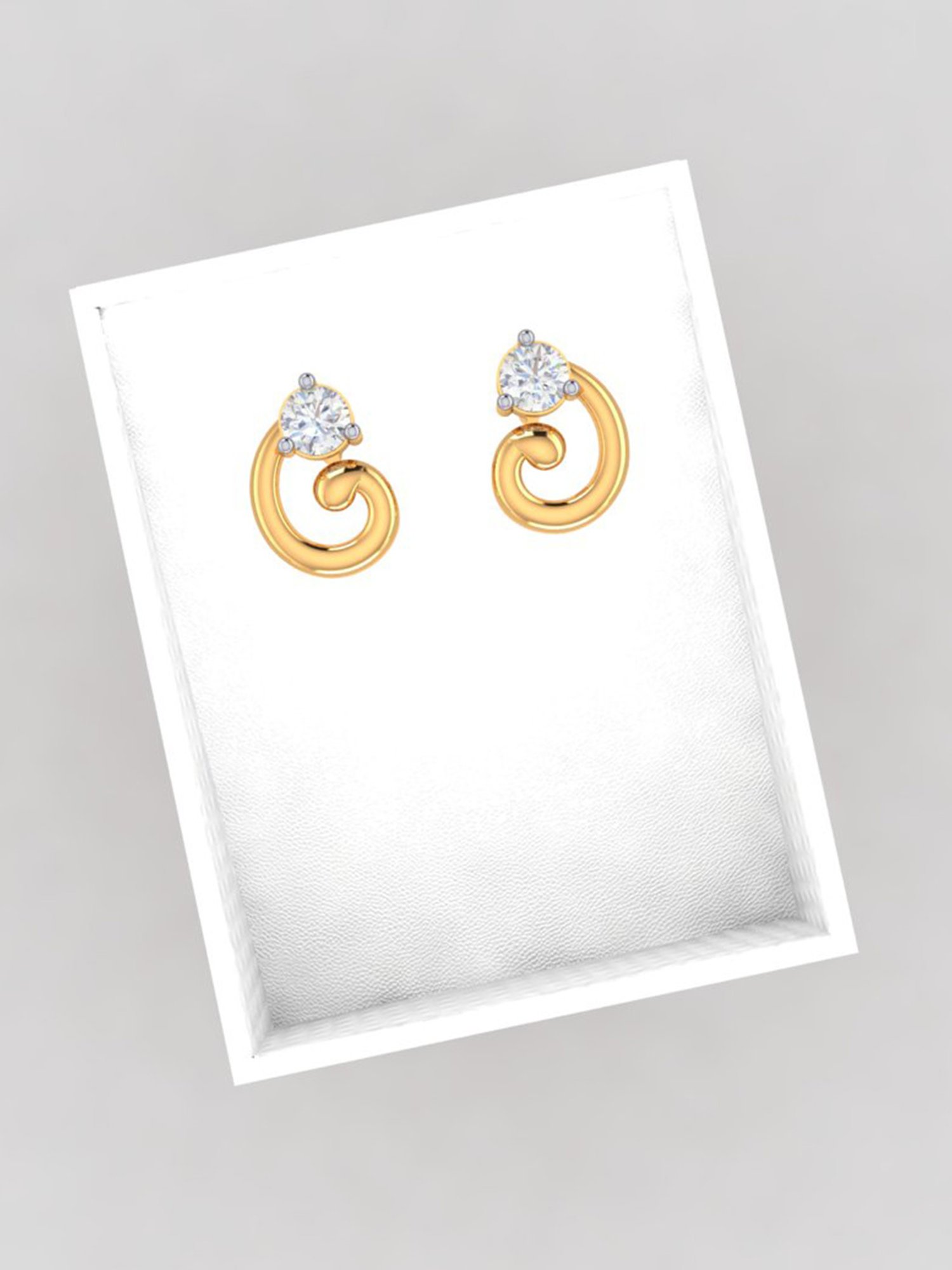 P.C. Chandra Jewellers 18 kt Gold & Diamond Earrings