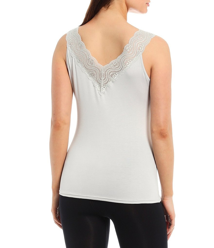 Modern Movement Reversible Lace-Trimmed Microfiber Camisole