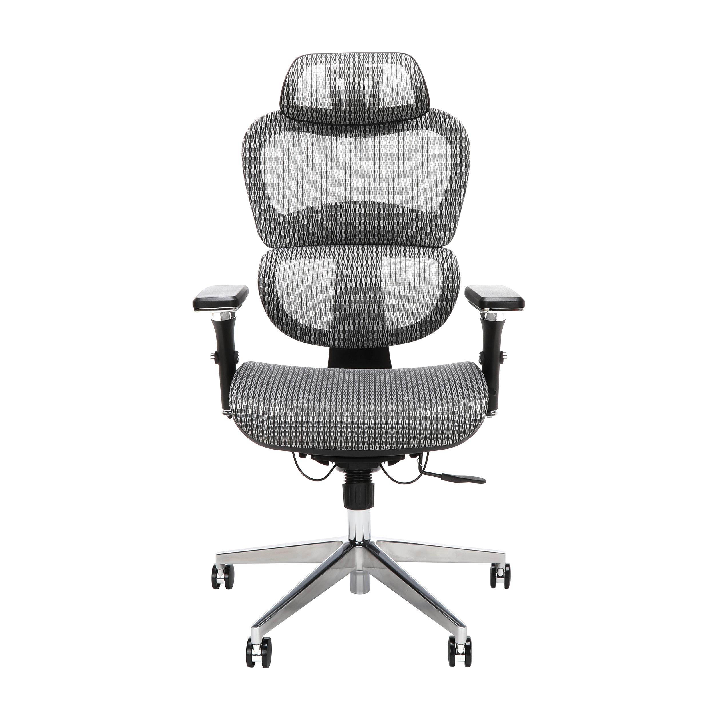 OFM Ergo Office Chair featuring Mesh Back and Seat with Optional Headrest, in Gray (540-GRY)