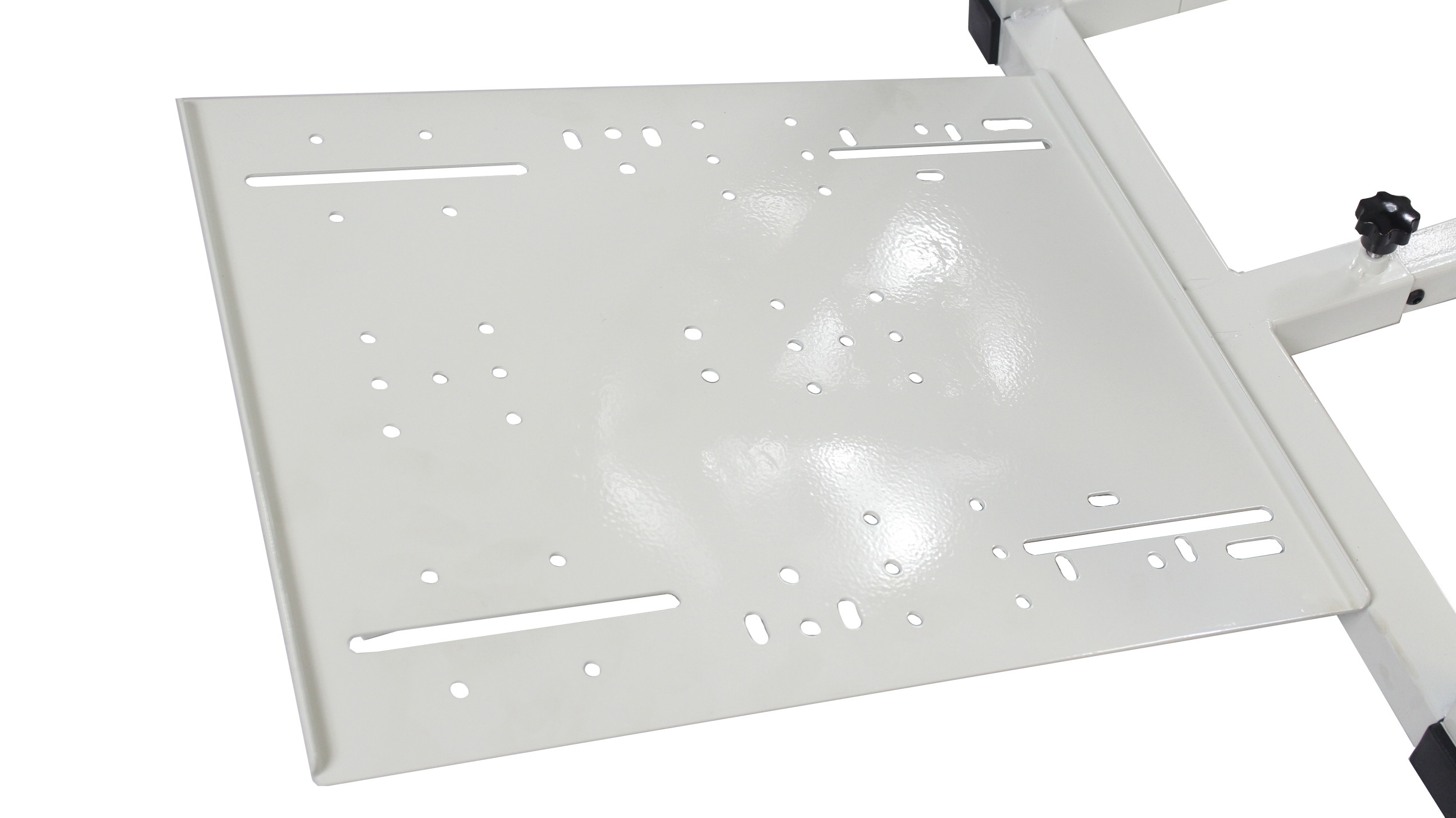 GTR Simulator GTAF-WHT-S105LBK - GTA-F Model (White) Triple or Single Monitor Stand with Black Adjustable Leatherette Seat, Racing Simulator Cockpit Gaming Chair Single Monitor Stand