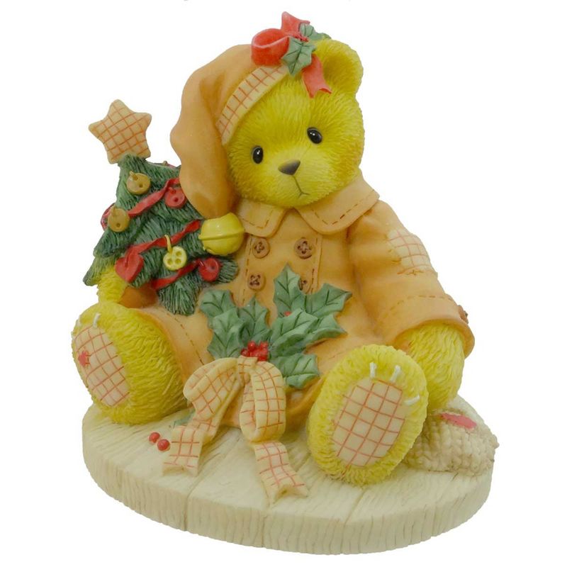 Cherished Teddies Annette Christmas Holly Tree Teddy Bear  -  Decorative Figurines
