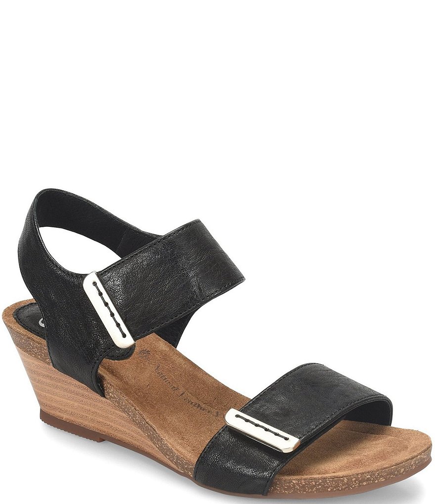 Sofft Verdi Leather Wedge Sandals