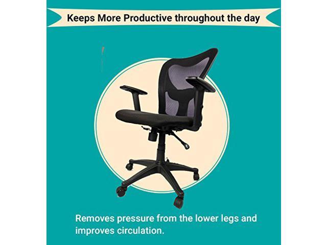 Chelsea Ergonomic Office Task Chair with Tilt Lock Mechanism, Built-In Lumbar Support, Adjustable Height, Adjustment Knob for Tilt Tension, Durable Mesh - BLACK COLOR