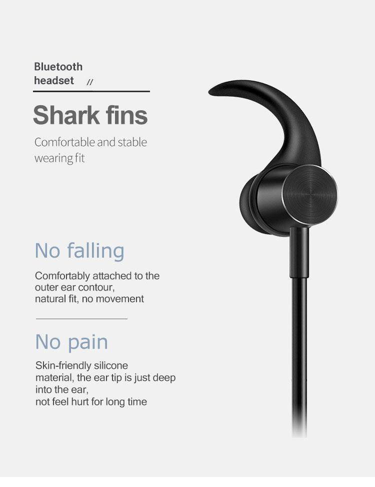 FineBlue P20 Wireless Headphones Bluetooth Earphone Sport Running Wireless Stereo Bluetooth headphone Headset with mic sport new (Black)