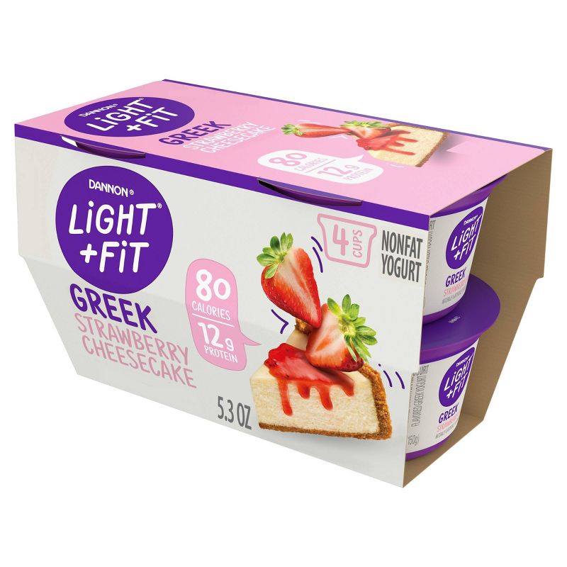 Dannon Light and Fit Strawberry Cheesecake Flavored Greek Yogurt - 4ct/5.3oz