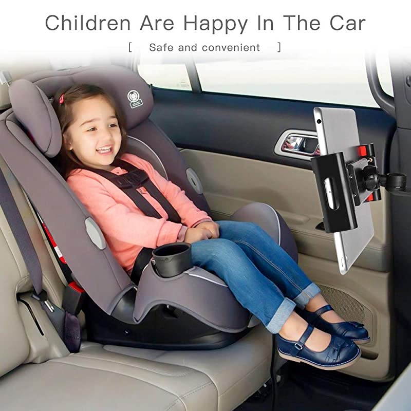 Tablet Holder for Car Ipad Headrest Mount 5-12.9 In Universal Backseat Holder Tablet Car Mount With 360 Degree Rotation for ipad,ipad Air,iPad Mini,Samsung Kindle Fire Galaxy all Tablets