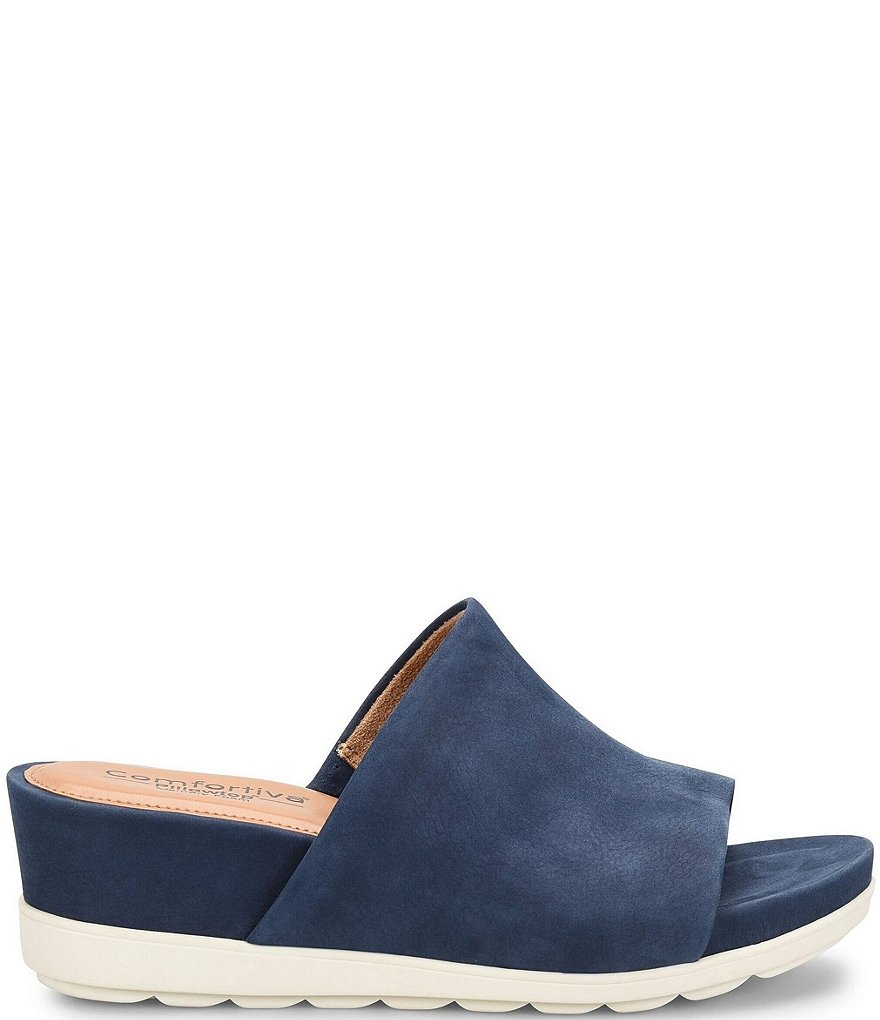 Comfortiva Pax Nubuck Wrapped Wedge Slides