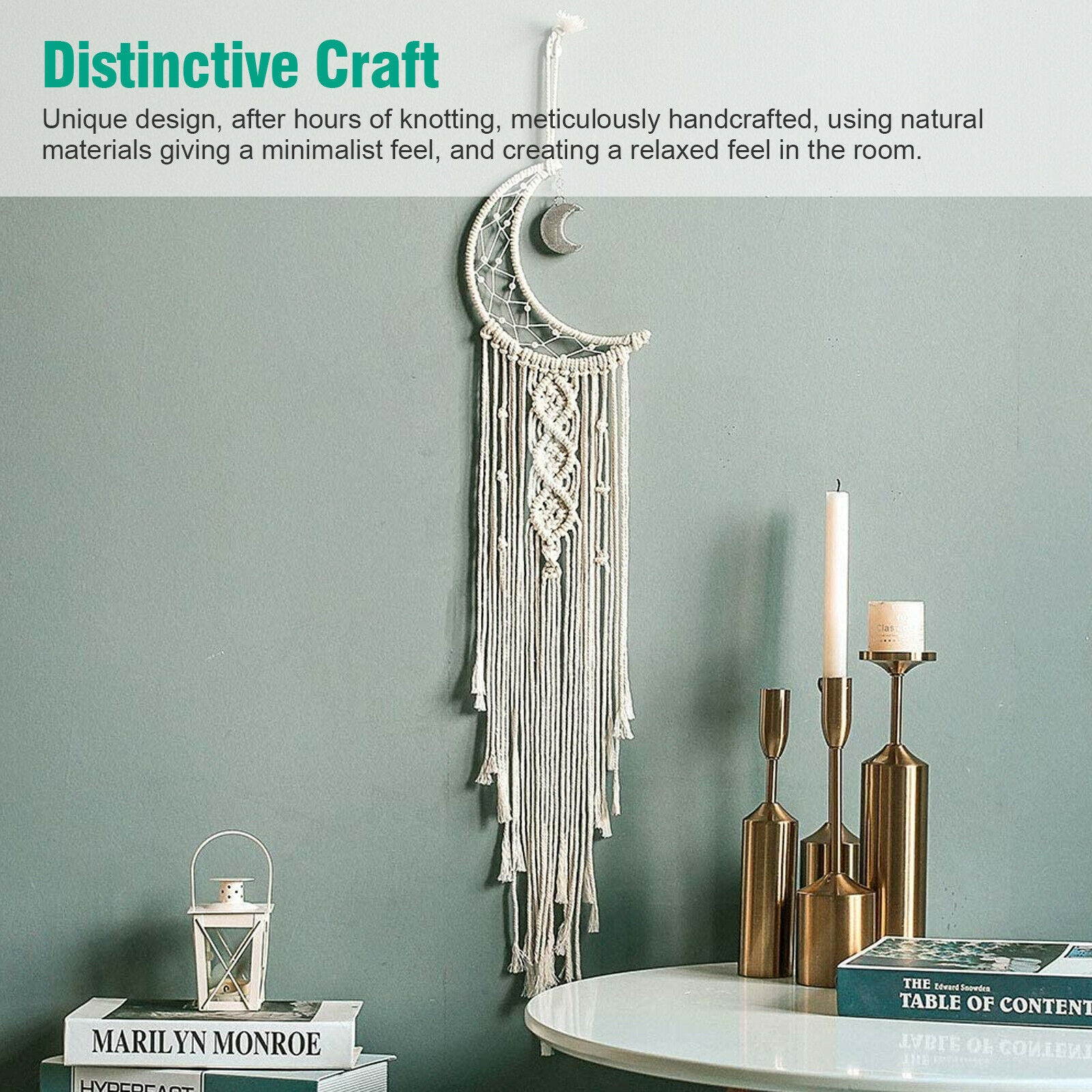 Macrame Woven Wall Hanging Tapestry Boho Chic Bohemian Home Art Decor Handmade