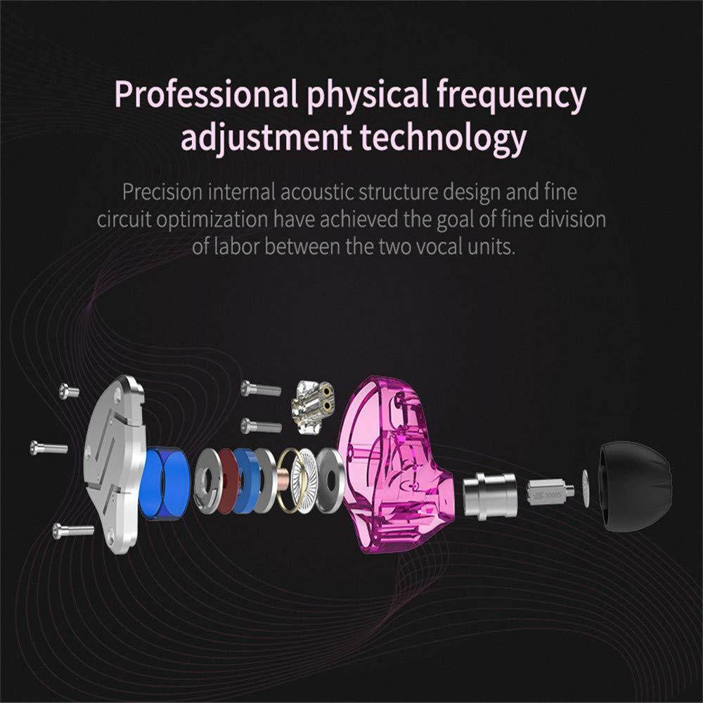 KZ ZSN 1BA 1DD Over Ear Earbuds Yinyoo Wired Earphones with Microphone Hybrid Balanced Armature Driver Dynamic Drivers & 3.5mm Audio Plug Detachable Cable(Black Without mic)