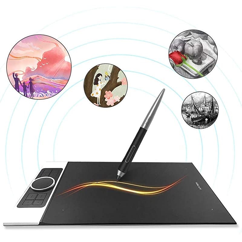 Deco Pro Medium 11x6 Inch Digital Graphics Drawing Tablet Ultrathin Digital Pen Tablet with Tilt Function,8 Shortcut Keys,Battery-Free Stylus 8192 Pen Pressure