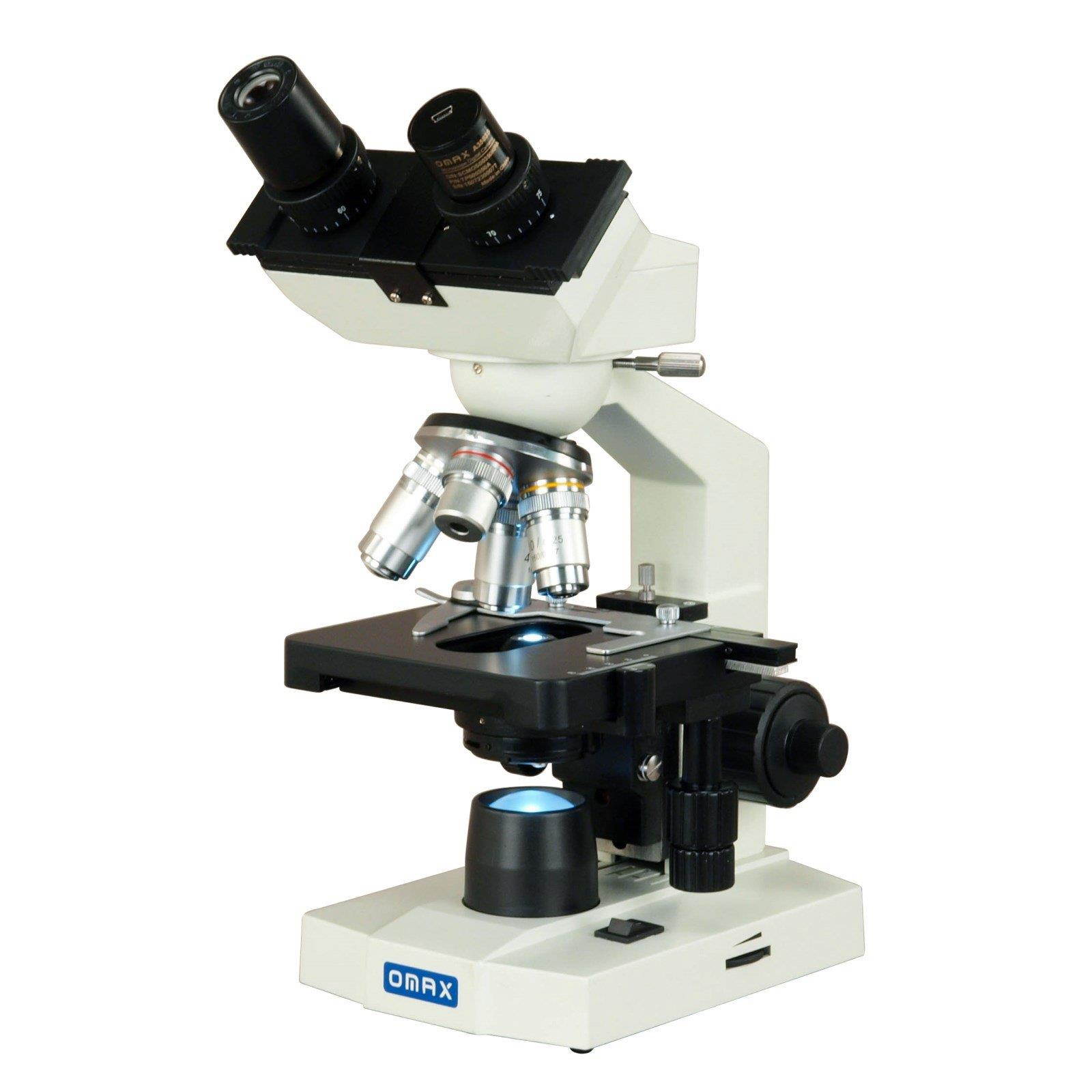 OMAX 40X-2500X LED Binocular Lab Compound Microscope with USB Camera and Mechanical Stage