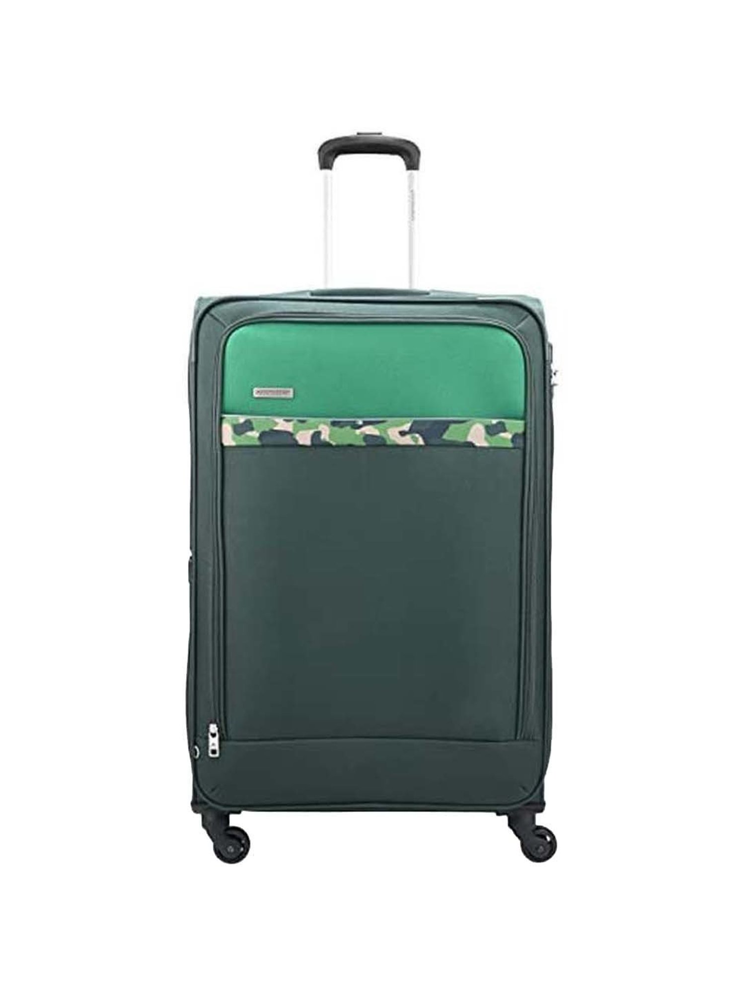 Aristocrat Commander Forest Green Solid Soft Large Trolley Bag - 36 cm