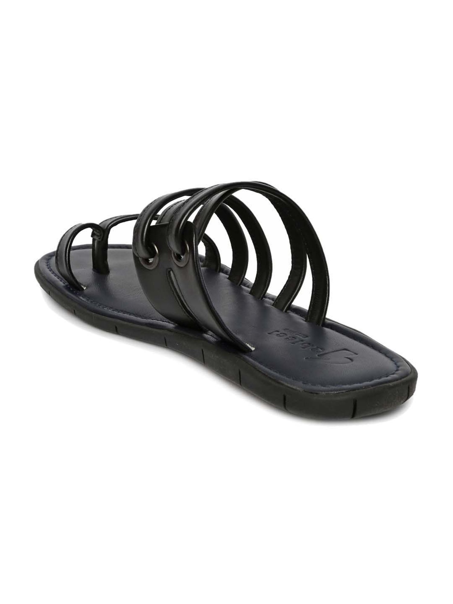 Gabicci Men's Black Toe Ring Sandals