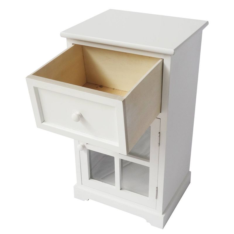 Kolczak Boho Handcrafted Mango Wood 2 Door Cabinet Light Gray - Christopher Knight Home