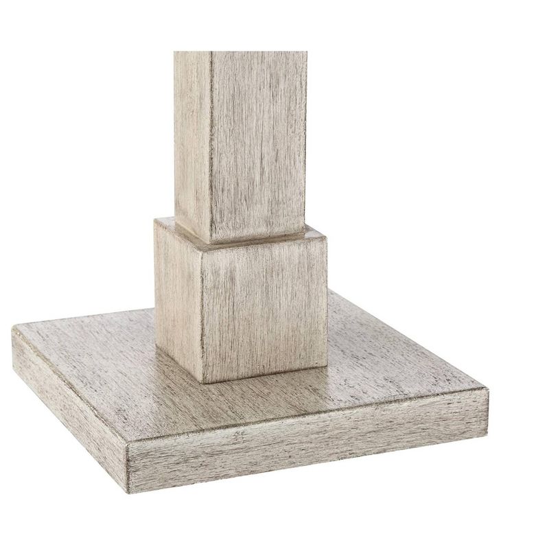 Barnes and Ivy Country Cottage Floor Lamp Pickled Wood Oatmeal Linen Drum Shade for Living Room Reading Bedroom Office