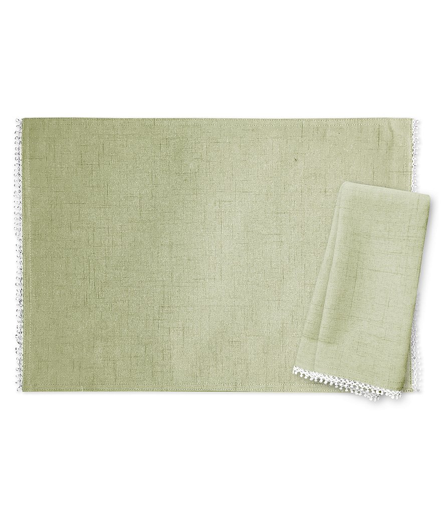 Mud Pie Blue Indigo Printed Chambray Napkins, Set of 4