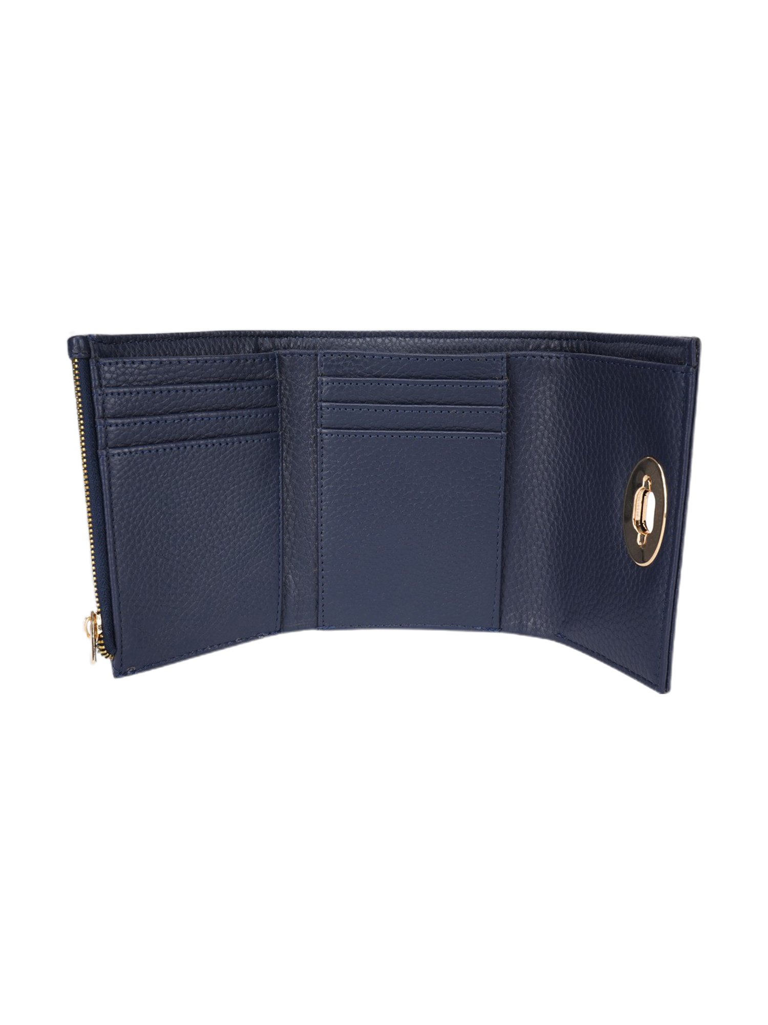 Carlton London Navy Small Tri-Fold Wallet for Women
