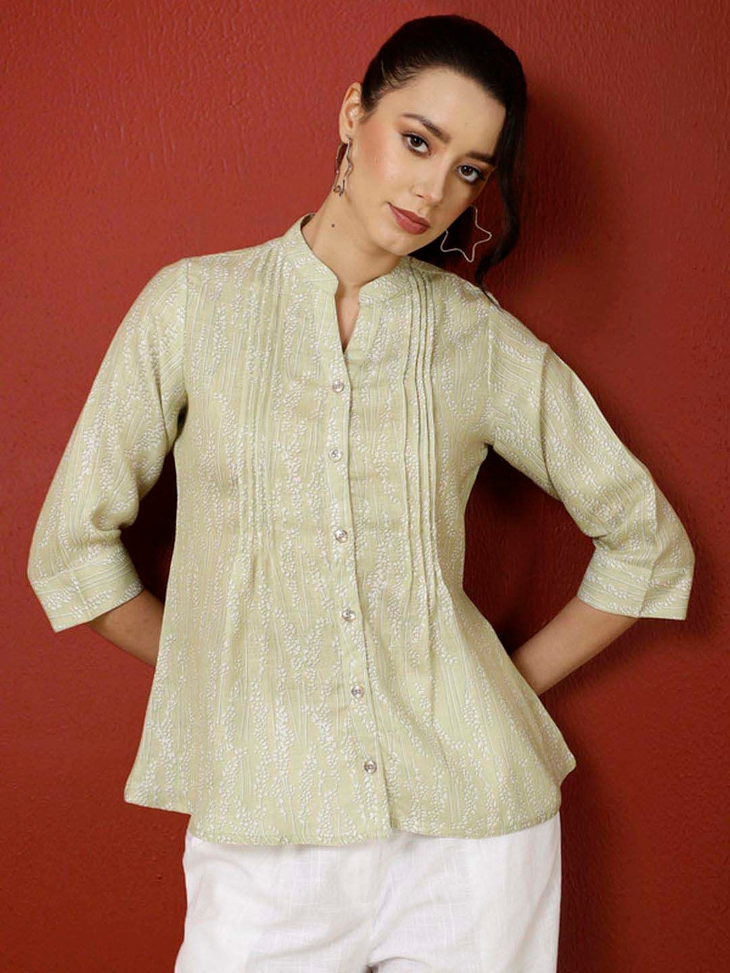 Jaipur Kurti Yellow Floral Print Tunic