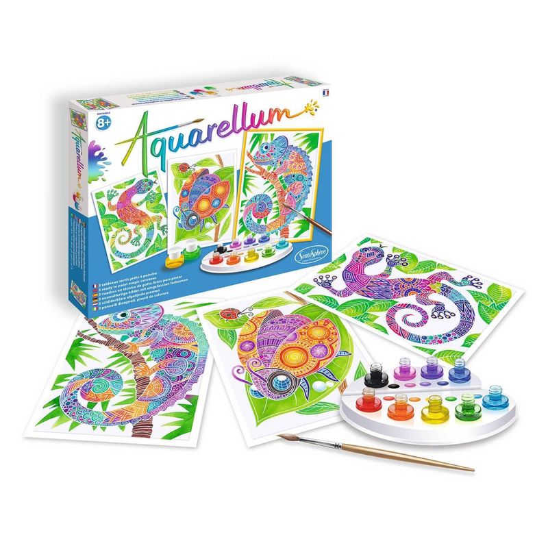 15ct Painting Kit Aquarellum Tangled Animals - SentoSphere USA