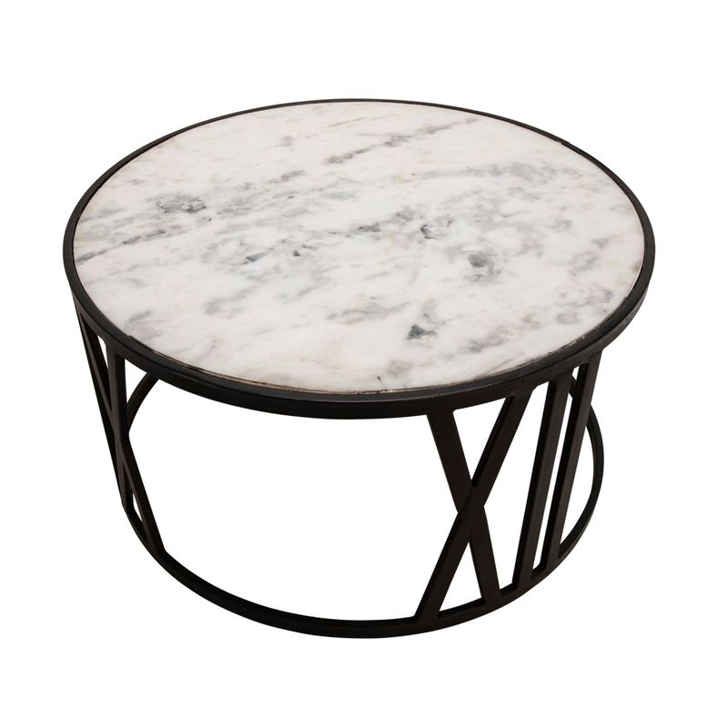 30" Round Coffee Table Black - Sagebrook Home