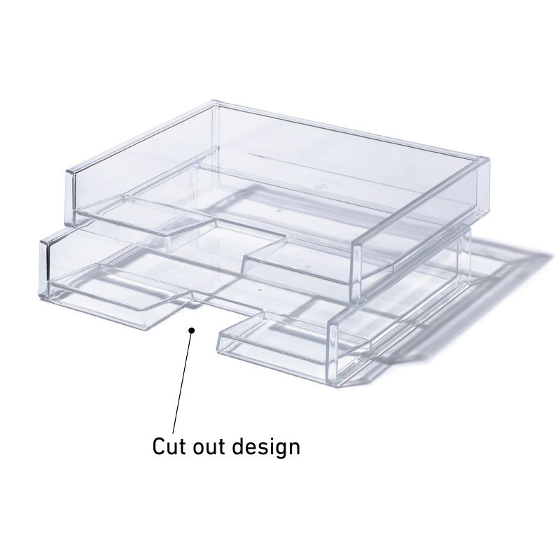 Like-It A4R Versatile File Tray Organizer for Home, Office, Desktop or Cosmetics Storage Solution (2 Pack)