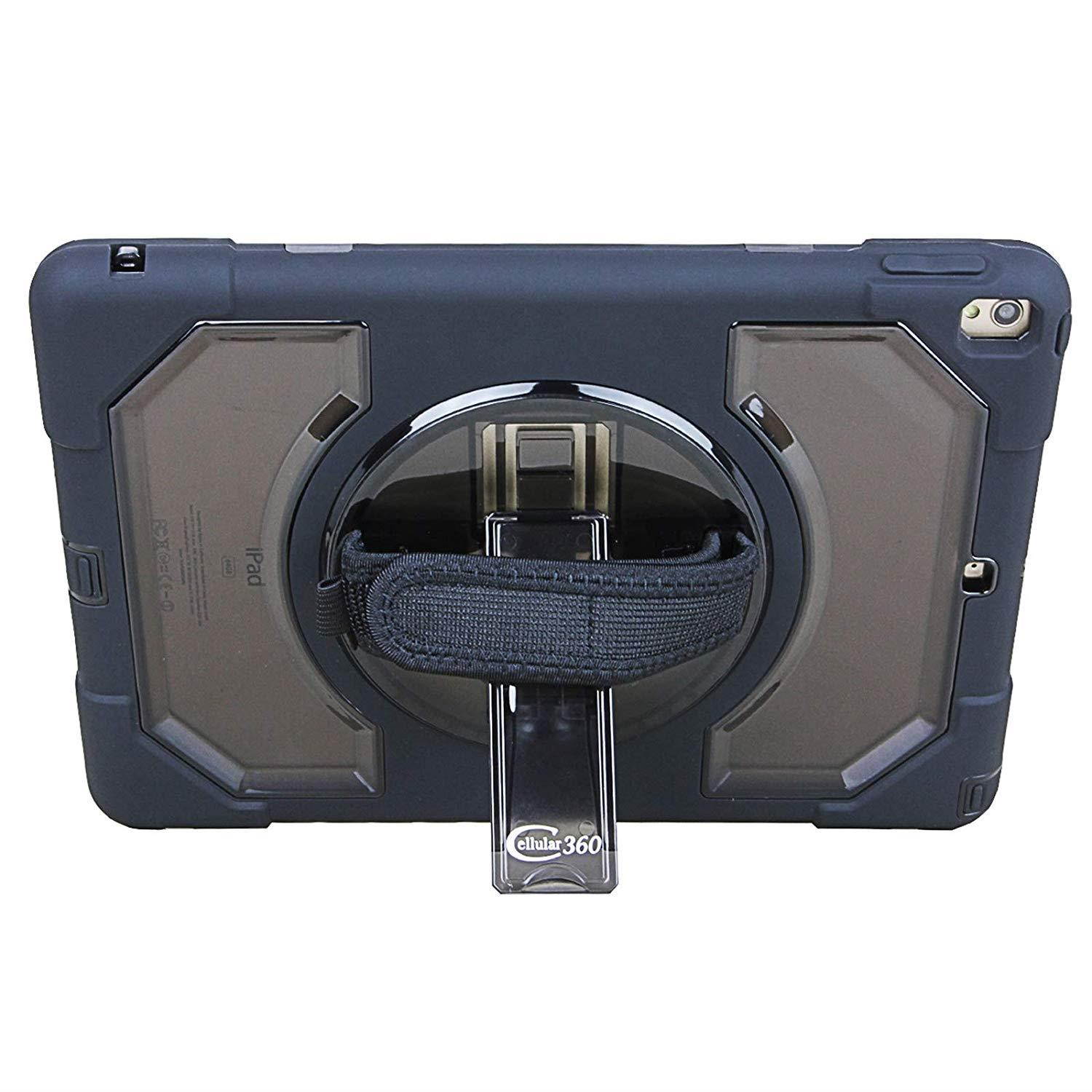 Cellular360 Multi-Functional Case for iPad Air 3 2019 / iPad Pro 10.5 with 360 Degrees Rotatable Stand, Adjustable Handle, Pencil Holder and Shoulder Strap (Black)
