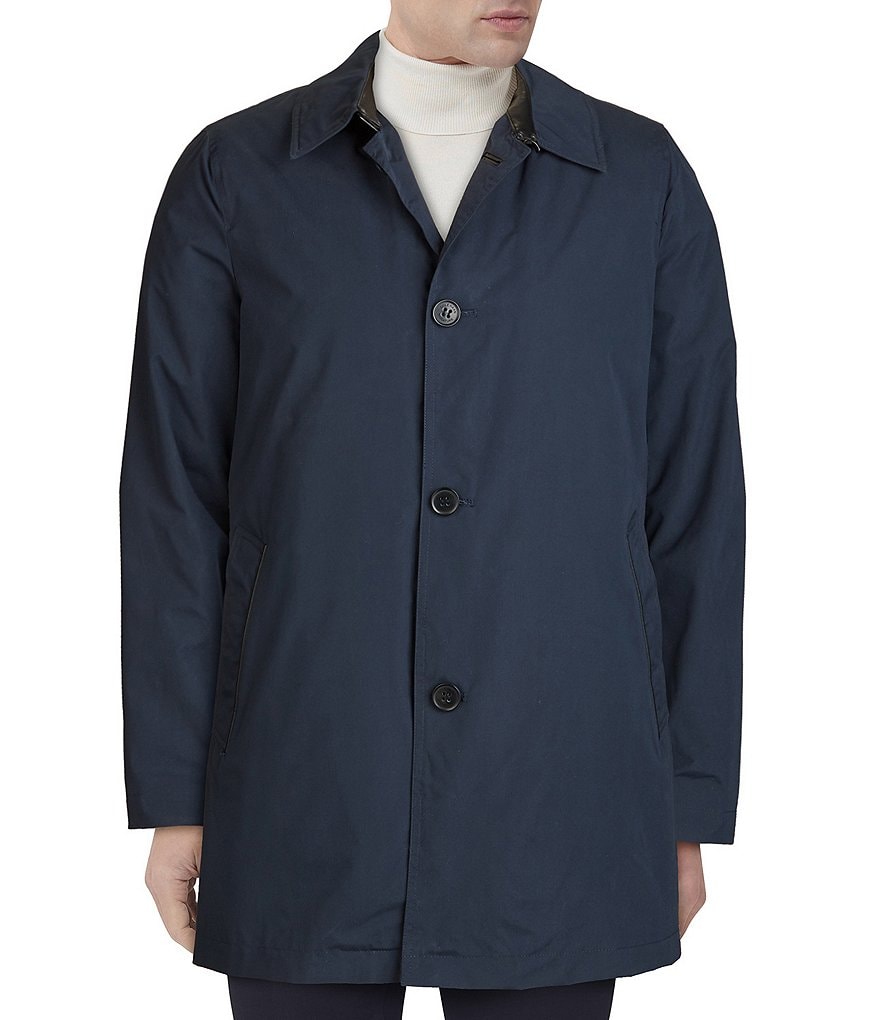 Cole Haan Hooded Down Zip Front Puffer Jacket