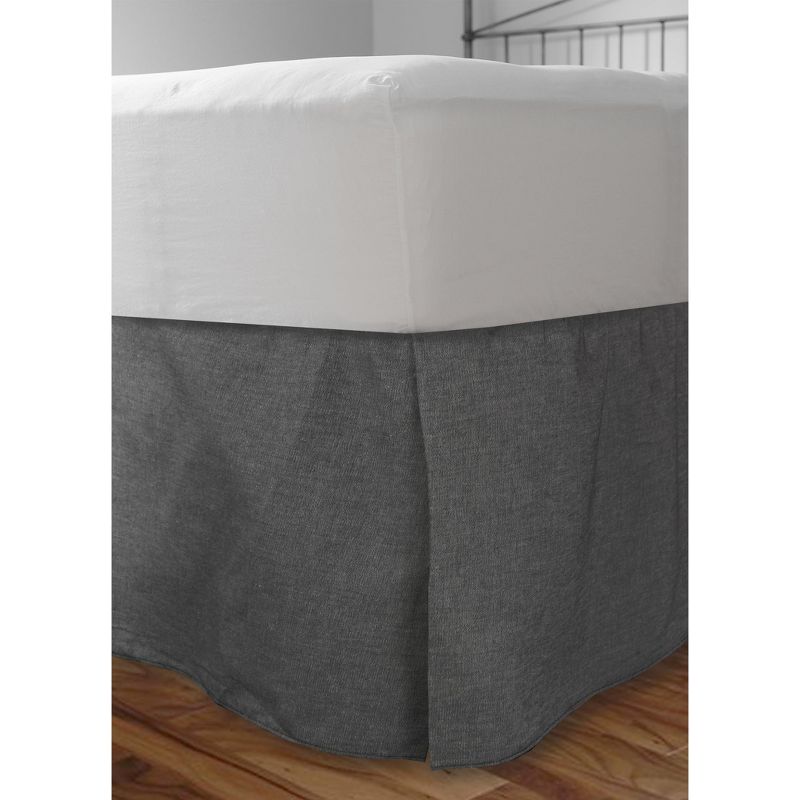 Black Denim Full Bed Dust Ruffle Jean Bedskirt Bedding Accessory - Store51 LLC.