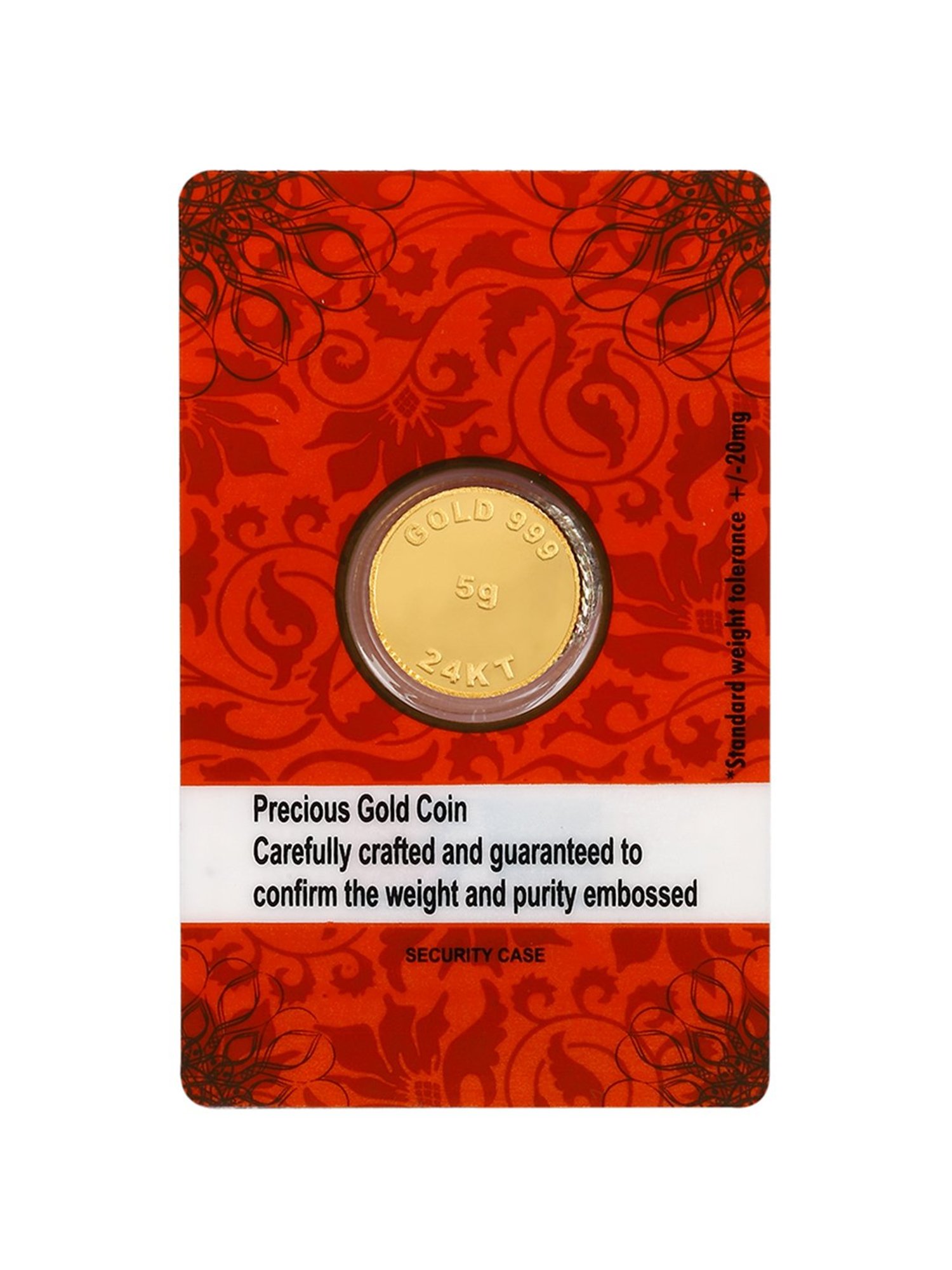 Bangalore Refinery Goddess Lakshmi 24k (999) 5gm Gold Coin