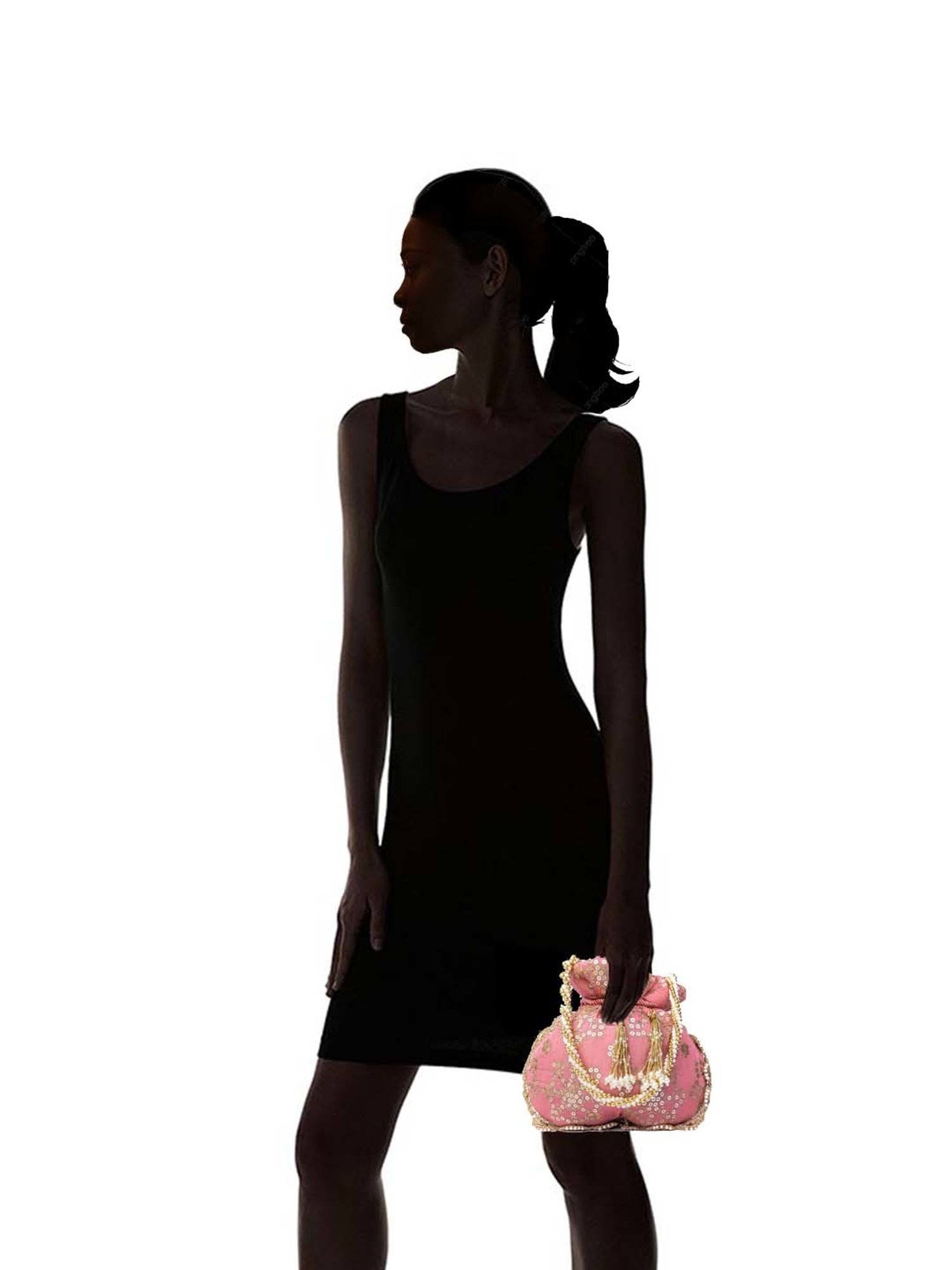 NR by Nidhi Rathi Pink Fabric Potli