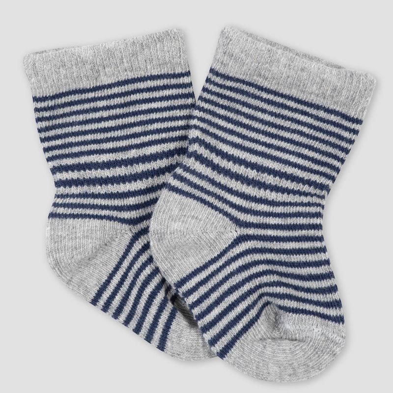 Gerber Baby Boys' 6pk Dino Jersey Wiggle Proof Socks - Purple 0-6M