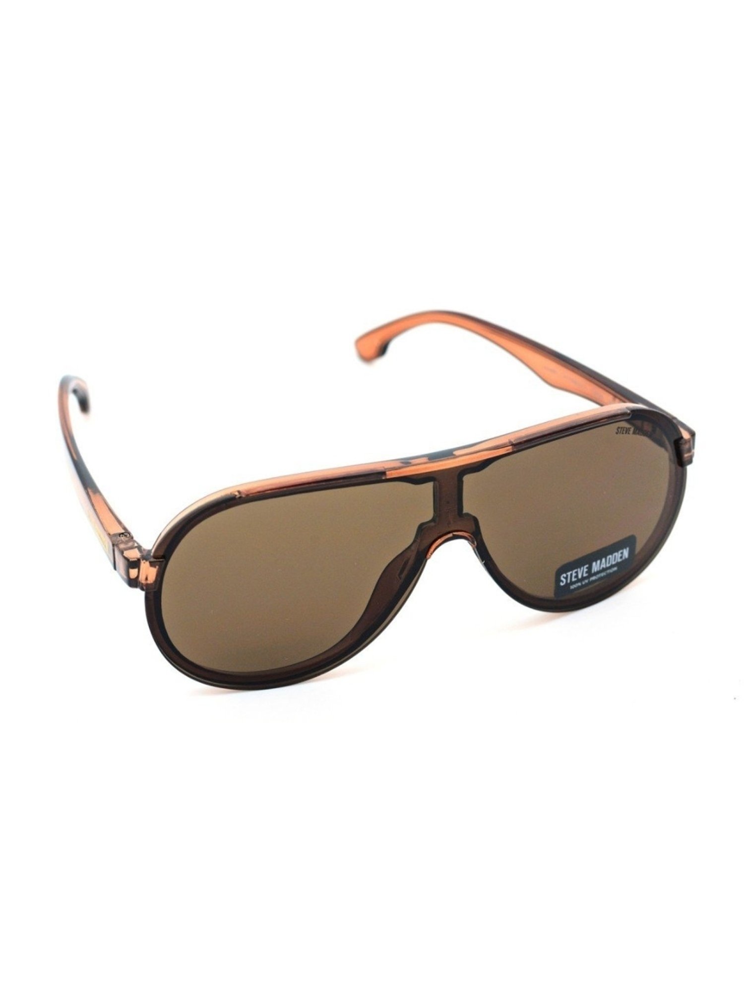 STEVE MADDEN Brown Round UV Protection Sunglasses for Men