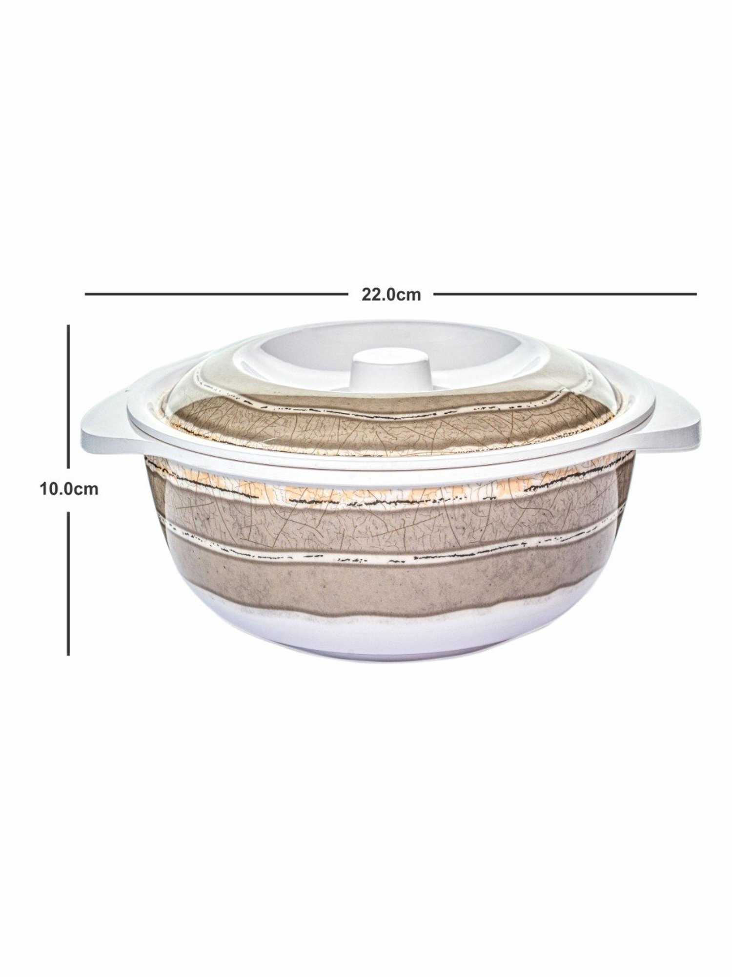 Servewell Beige Melamine Casserole with Lid - Set of 2