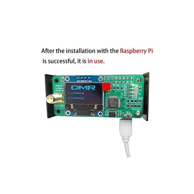 MMDVM Hotspot Spot Radio Station+ Antenna + OLED with Screen Support P25 DMR YSF DStar UHF Expansion Board WiFi Digital Voice Modem Suitable for Raspberry PiZero W Pi 3 Pi 3B+