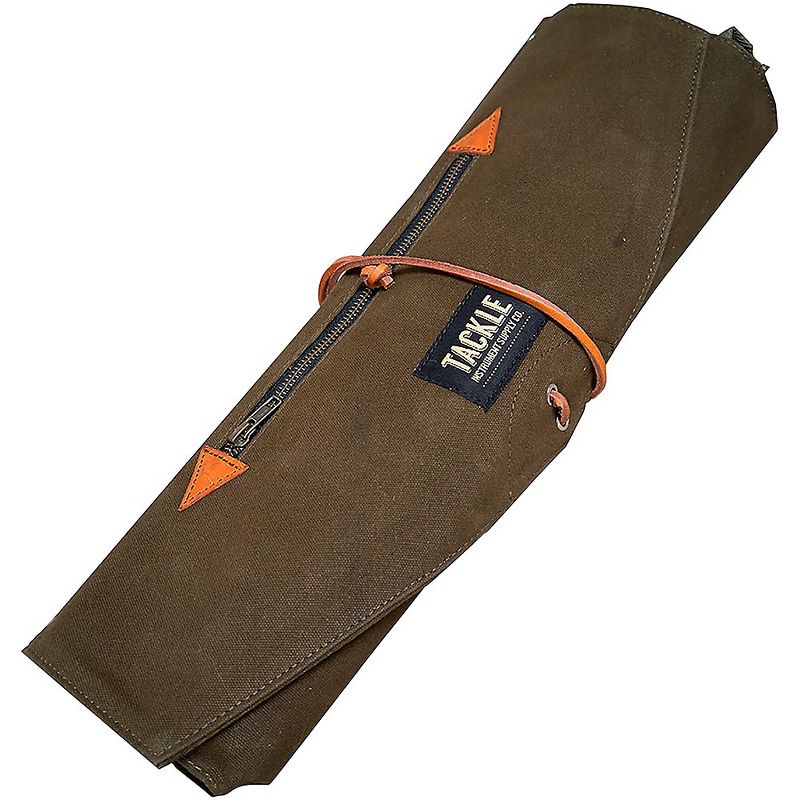 Tackle Instrument Supply Forest Green Waxed Canvas Roll Up Stick Bag